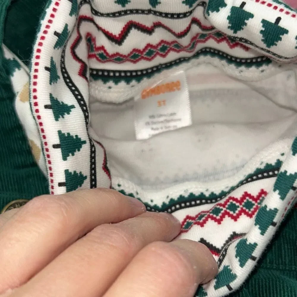 Gymboree gingerbread corduroy dress set size 4-5